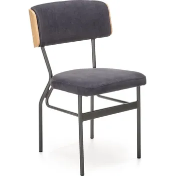 Jídelní židle Čalouněná židle do jídelny Smart - Halmar Dub Přírodní / Černá 50x82 cm