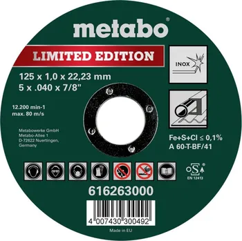 Metabo 616263000 řezný kotouč rovný 125 mm 100 ks Nerezová ocel