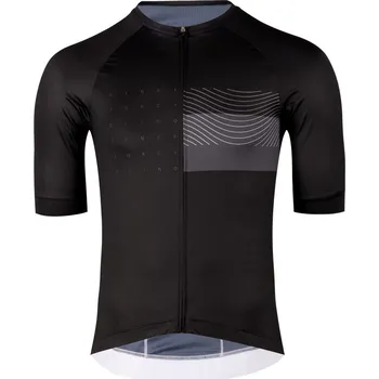 cyklistický dres dres FORCE SWAY kr. rukáv, černý - 4XL