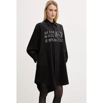 Dámské šaty Šaty MM6 Maison Margiela černá barva, mini, oversize, S52CT0788.M35043 99X, vel. S