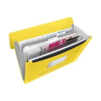 Esselte aktovka na dokumenty s přihrádkami VIVIDA, žlutá 624020