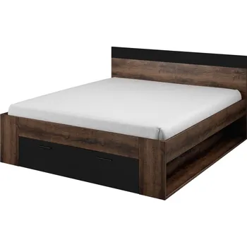 Postel Postel 160 Beta se zásuvkou - Helvetia Dub monastery / černý 166x90 cm