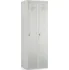 Šatní skříň Rauman Kovová šatní dvojskříňka otočný zámek 60 x 50 x 180 cm světle šedá