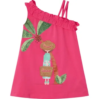 Kojenecké šaty MAYORAL dívčí letní šaty výšivka Summer růžová vel. 116 cm
