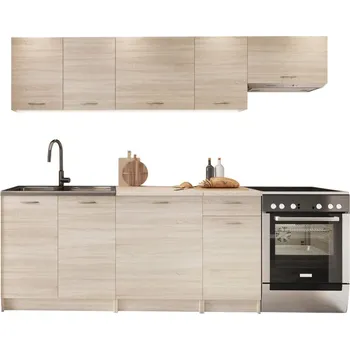 Kuchyňská linka Kuchyňská linka 240 Mela - Stolkar Dub Sonoma 240x cm