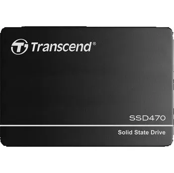 Interní pevný disk TRANSCEND SSD470K 2TB Industrial (3K P/E) SSD disk 2.5" SATA3, 3D TLC, Aluminium case, 560MB/s R, 520 MB/W, černý TS2TSSD470K