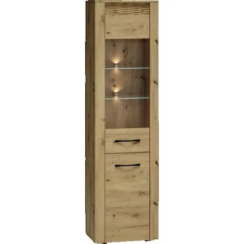 Knihovna Vitrína Artis - ML Meble Dub Artison / Drážkovaná MDF Deska 55x200 cm