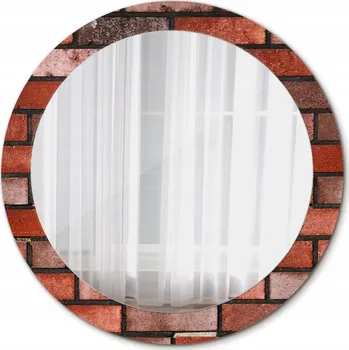 Zrcadlo Kulaté nástěnné Zrcadlo Červená cihla 80 cm