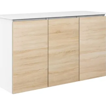 Komoda Komoda do ložnice nebo obývacího pokoje Megan K1 - Agat Bílá / Dub Sonoma 120x75 cm