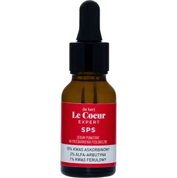 Pleťové sérum Le Coeur SPS sérum na skvrny po slunečním záření 15% vitamínu C, 2% alfa arbutinu, 15 ml