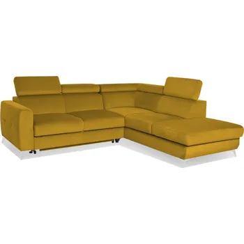 Sedací souprava Rohová sedací souprava, pravá Dahlia s úzkými opěradly, funkcí spaní typu delfín a s úložným prostorem - Vero brego 68 247x79 cm