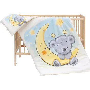 Povlečení Povlečení do postýlky 2-díl bavlna - SCARLETT MIMAS medvídek na měsíci - 135x100cm