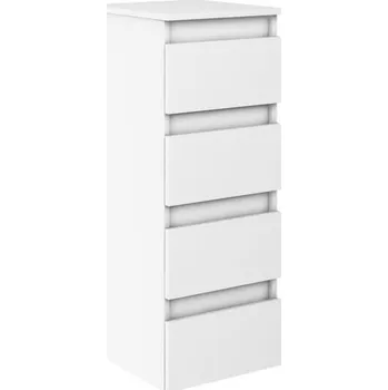 Komoda Komoda do ložnice nebo obývacího pokoje Megan 4S - Agat Bílá 32x83.5 cm