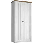 Moderní 2-dveřová skříň do obývacího pokoje a ložnice Prowansja - Gala Meble Borovice Andersen / Tmavý Lefkas 90x198 cm