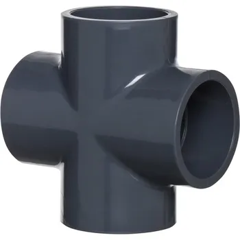 PWS - Professional Water System PVC tvarovka - Kříž 90° 75 mm, 4x lepený spoj