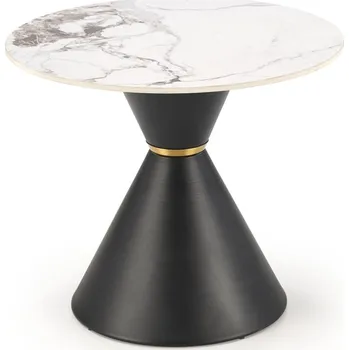 Obývací pokoj Konferenční stolek GORETTI S bílý mramor / černý - Halmar 60x51 cm