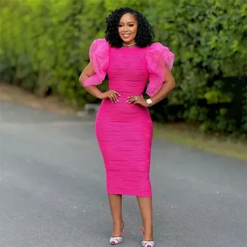 Dámské šaty Večerní šaty BR261 Barva: Fuchsiová, Velikost: S