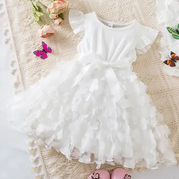 Dívčí šaty Společenské dívčí šaty NJ581 Velikost: 2T, Barva (Varianta): Bílá