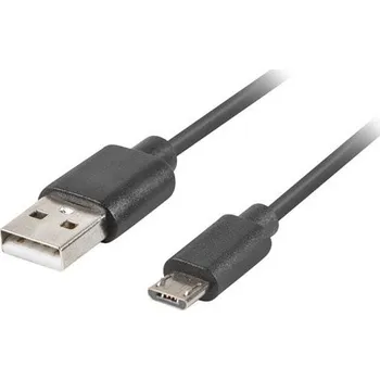 Datový kabel LANBERG Micro USB (M) na USB-A (M) 2.0 kabel 1,8m, černý, rychlé nabíjení 3.0 CA-USBM-20CU-0018-BK