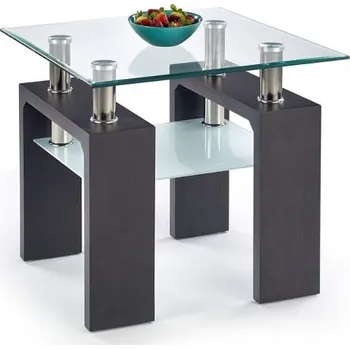 Konferenční stolek Konferenční stolek Diana H Kwadrat - Halmar Černý lesk 60x55 cm