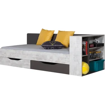 Postel Postel 90 do studentského pokoje Tablo - Meblar Grafit / Enigma 94x75 cm