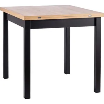 Jídelní stůl Stůl Flip - Signal Dub Artisan / Černý Mat 80x78 cm