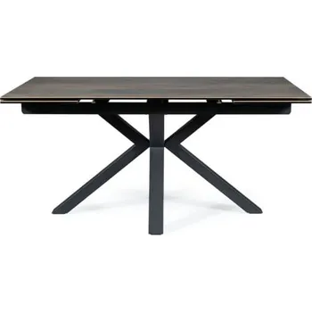 Jídelní stůl Stůl Columbus Ceramic - Signal Hnědá / Černá 160x76 cm