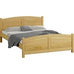 Postel dřevěná borovicová Mela 180x200 cm na vysokých nožičkách - Magnat Borovice 188x76 cm