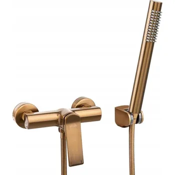 Vodovodní baterie SPRCHOVÁ BATERIE NERI PLUS INVENA TREND SE SPRCHOVÝM SETEM, MĚDĚNÁ