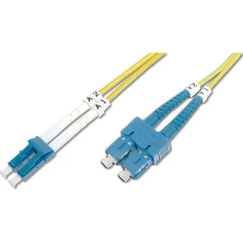 Síťový kabel Digitus Fiber Optic Patch Cord SC (APC) to LC (PC), Singlemode 09/125 µ, Duplex Length 1 m DK-292SCA3LC-01