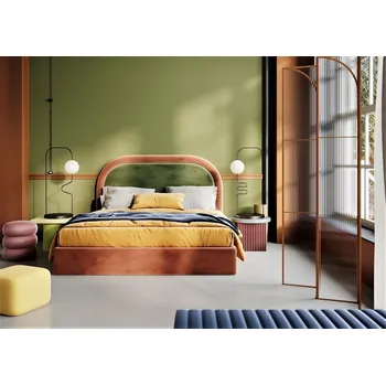 Postel Extravagantní čalouněná postel do ložnice 180 Milo - Happy Barok magic velvet 2294, magic velvet 2294, magic velvet 2263 190x85 cm