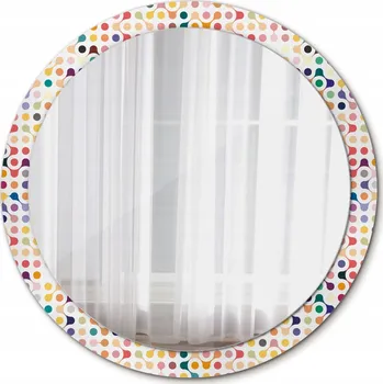 Zrcadlo Krásné Zrcadlo Kulaté Pop art puntíky 100cm