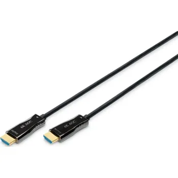 Video kabel Digitus Připojovací kabel HDMI AOC s hybridním vláknem, typ A M/M, 20 m, UHD 4K@60 Hz, CE, zlatá, bl AK-330125-200-S