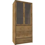 Vitrína Montana - Gala Meble Tmavý Dub Lefkas 90x197 cm