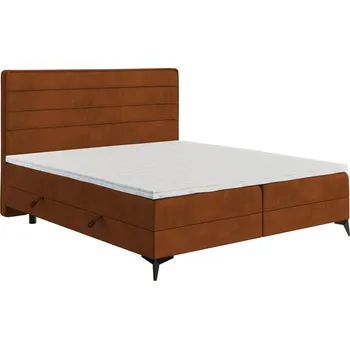 Postel Postel boxspring 140 Horizo - Laverto megan 357, Černý kov 140x118 cm