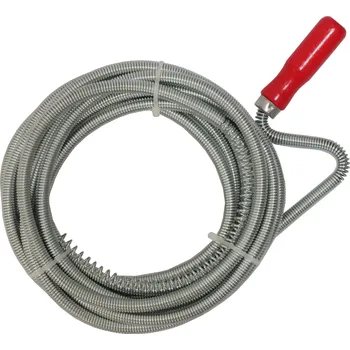 Čistič odpadu TOPTRADE čistič na odpad – spirála 0,9 cm × 5 m, mechanický čistič odpadů (čistič na odpad, spirála, 0,9 cm x 5 m)