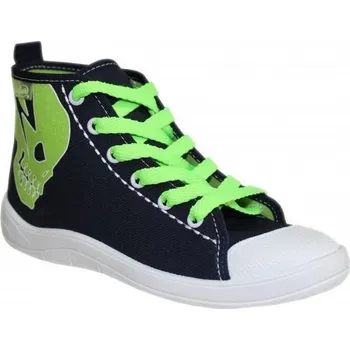 Chlapecké tenisky Tenisky plátěnky kecky Befado 892Y082 kotníkové tm. modré s lebkou velikost: 32