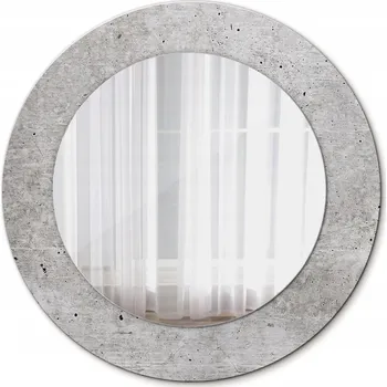 Zrcadlo Kulaté Zrcadlo do obýváku na zeď Šedý beton 50 cm