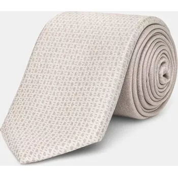 Kravata Hedvábná kravata BOSS 50540026 béžová 80X, vel. ONE SIZE