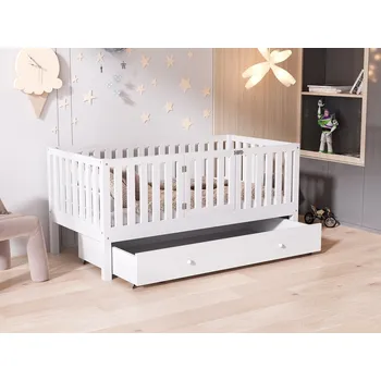 Dětská postýlka Ohrádková postel Lemur 3 s úložným šuplíkem - 90 x 180 cm