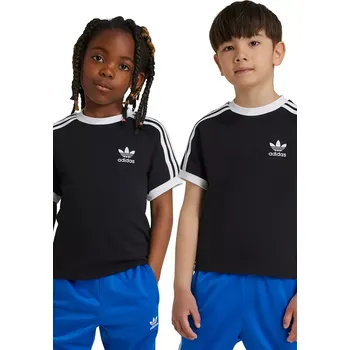 Chlapecké tričko Dětské bavlněné tričko adidas Originals černá barva, s aplikací, IY2389 99X, vel. 116