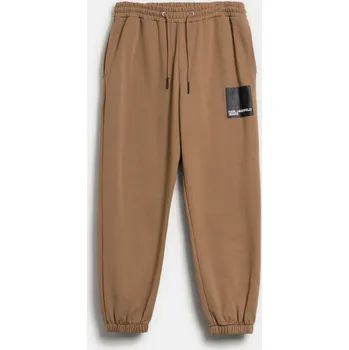 TEPLÁKY KARL LAGERFELD JEANS KLJ BOX LOGO REGULAR SWEATPANT DESERT TAUPE