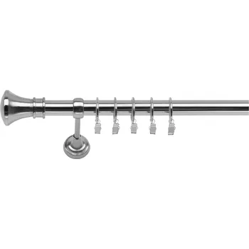 Garnýž Jednořadá Garnýž Monaco 25 mm ocelový efekt 120 cm