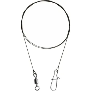 DELPHIN - Wolframové lanko Bomb! s obratlíkem a karabinou 2 ks 20 vláken 35 cm 11 kg