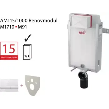 Klozet Alcadrain 1 - Set modul 3v1 Alcadrain AM115/1000 tlačítko bílé M370 Renovmodul AM115/1000-3:1 AM115-3:1