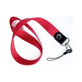 Šňůrka na mobilní telefon s karabinou, šířka 2 cm, barva červená