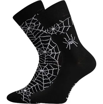 Dámské ponožky Fuski Boma Voxx DOBLE Dámské-Pánské klasické crazy ponožky černé pavouk