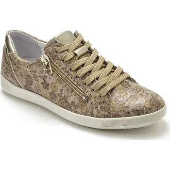 Dámské tenisky Kožené tenisky s potiskem, béžové béžová 40