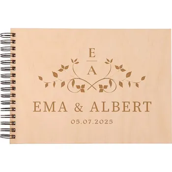Fotoalbum Dřevěné svatební fotoalbum - listy Zvolte variantu: Bříza