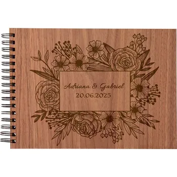 Fotoalbum Dřevěné svatební fotoalbum - louka Zvolte variantu: Ořech